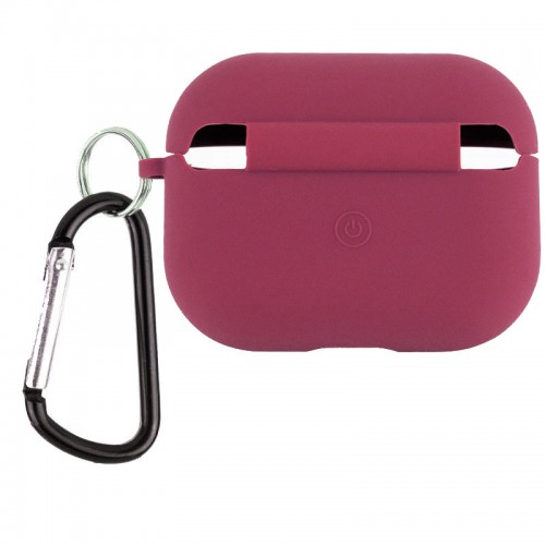 Силиконовый футляр с микрофиброй для наушников Airpods Pro 2 / Pro Plum