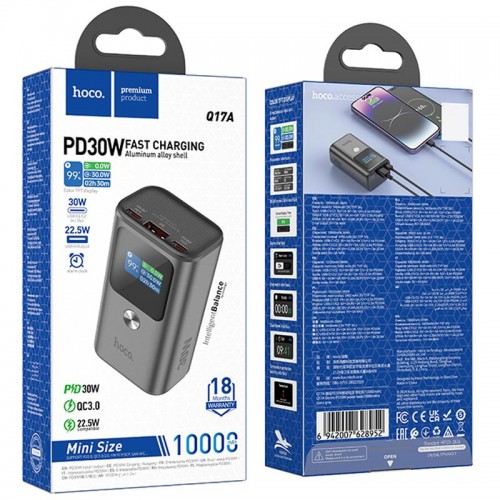 Power Bank Hoco Q17A Electric PD30W 10000 mAh Space Grey