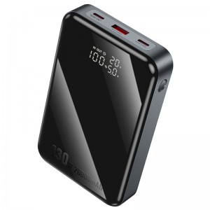 Power Bank Hoco Q30A Fast charge 130W 20000 mAh Metal Grey