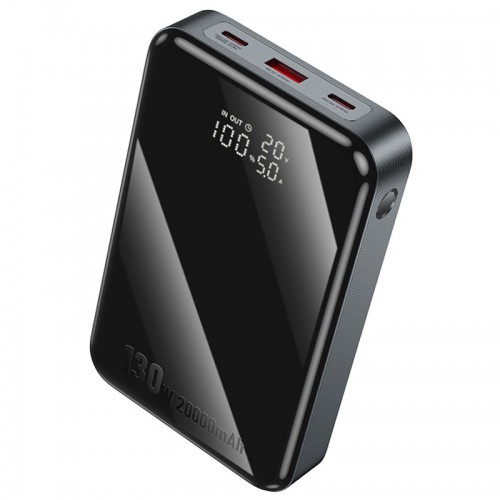 Power Bank Hoco Q30A Fast charge 130W 20000 mAh Metal Grey