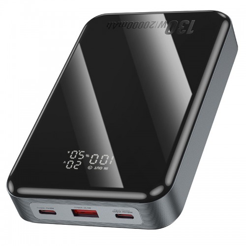 Power Bank Hoco Q30A Fast charge 130W 20000 mAh Metal Grey