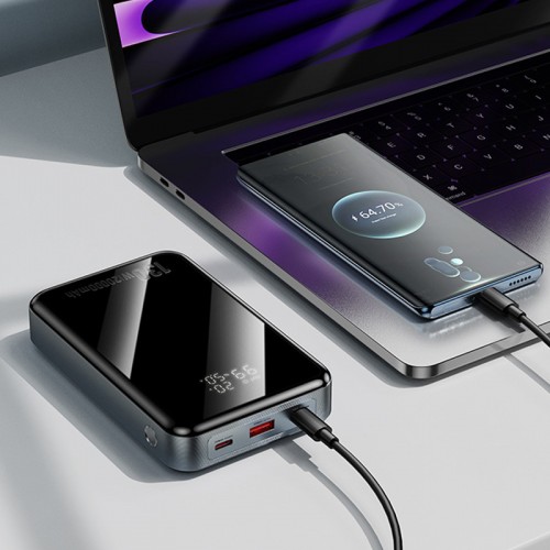 Power Bank Hoco Q30A Fast charge 130W 20000 mAh Metal Grey