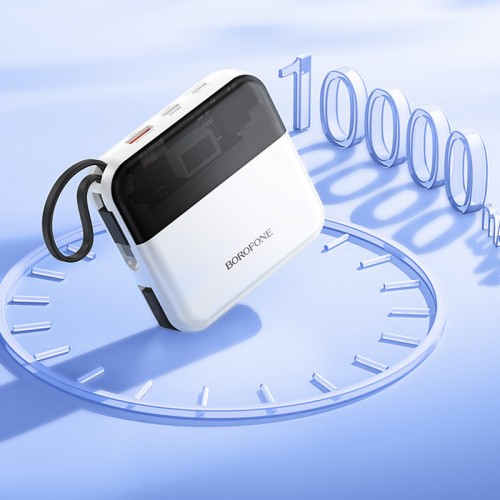 Power Bank BOROFONE BJ64 Distinct 22.5W+PD20W with cable 10000 mAh White