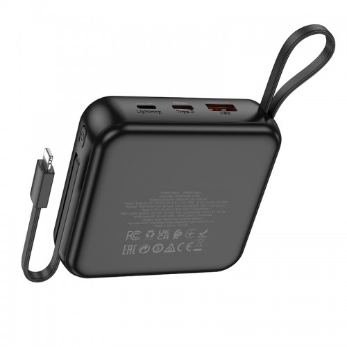 Power Bank BOROFONE BJ64 Distinct 22.5W+PD20W with cable 10000 mAh Black
