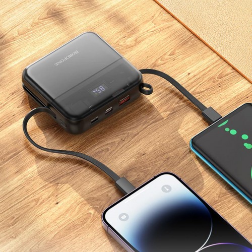 Power Bank BOROFONE BJ64 Distinct 22.5W+PD20W with cable 10000 mAh Black