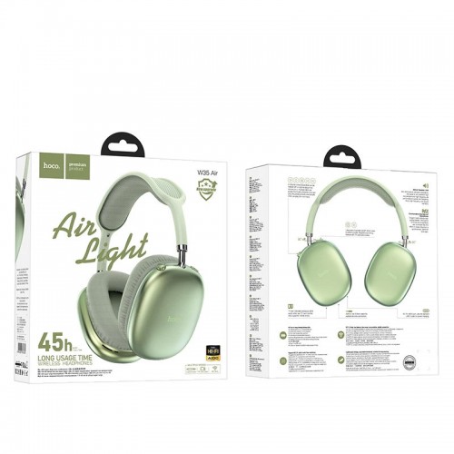 Накладные беспроводные наушники Hoco W35 Air Triumph (Green)