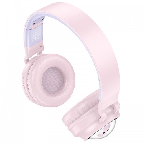 Накладні бездротові навушники Hoco W50 Cute fun (Pink)