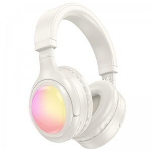 Накладні бездротові навушники Hoco W48 Focus (Milky White)