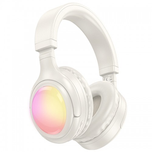 Накладні бездротові навушники Hoco W48 Focus (Milky White)