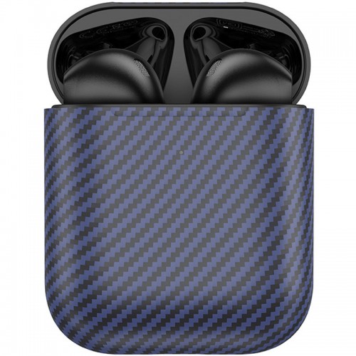Беспроводные TWS наушники Hoco EW41 Plus (carbon fiber pattern version) (Blue)