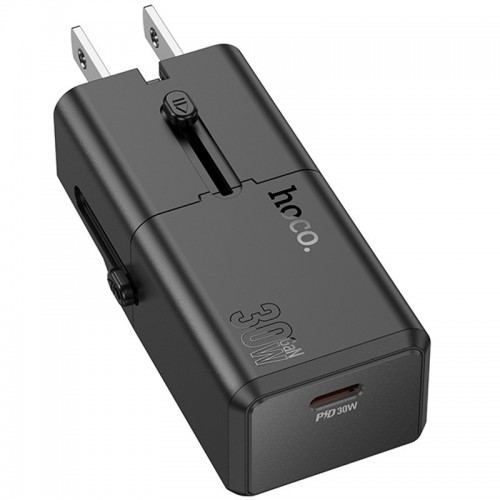 Мережевий зарядний пристрій Hoco AC25 Mini PD30W (1USB-C) universal travel charger (Black)