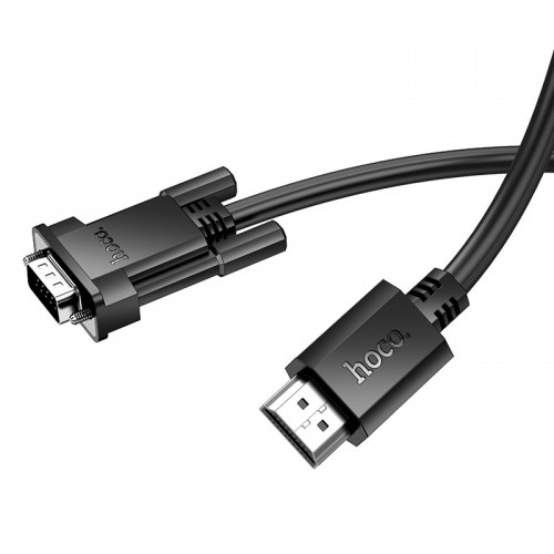 Дата кабель Hoco US12 HDTV male to VGA male HD (2m) (Black)