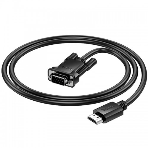 Дата кабель Hoco US12 HDTV male to VGA male HD (2m) (Black)