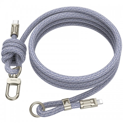 Дата кабель-шнурок Hoco GH7 Elegant Type-C to Lightning (1.8m) (Denim Blue)