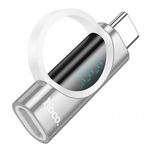 Переходник Hoco UA32 Type-C male to Type-C female display adapter (Silver)