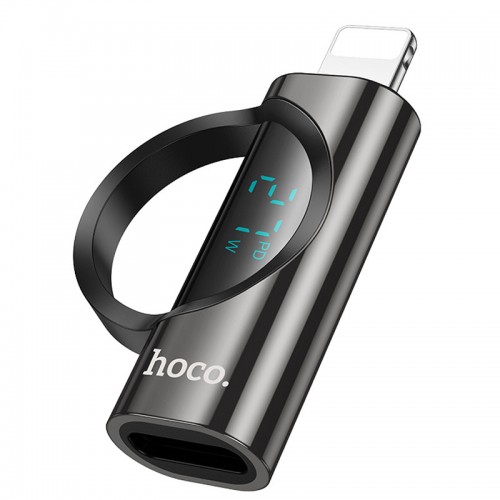 Переходник Hoco UA32B Lightning male to Type-C female display adapter (Black)