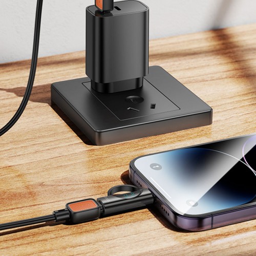 Переходник Hoco UA32B Lightning male to Type-C female display adapter (Black)