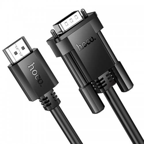 Дата кабель Hoco US12 HDTV male to VGA male HD (1m) (Black)