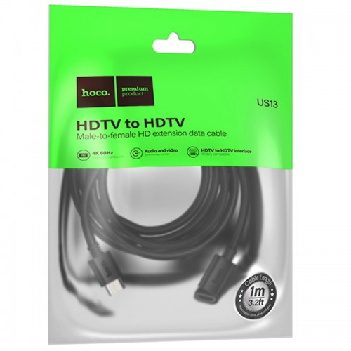 Дата кабель Hoco US13 HDTV male to HDTV female HD extension (1m) (Black)
