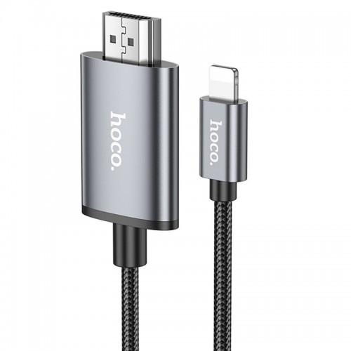 Переходник Hoco UA27 HD Lightning to HDTV (2m) (Metal grey)