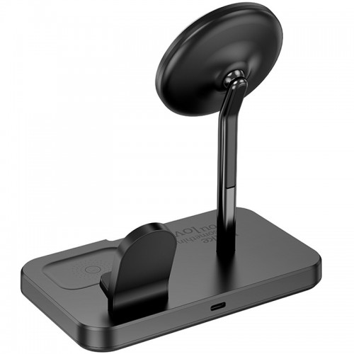 Беспроводная зарядная станция Hoco CQ12 Joyfull 3in1 (Black)