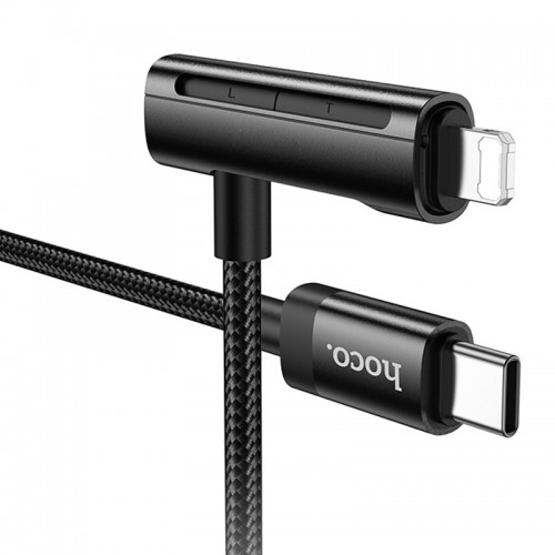 Дата кабель Hoco U135 Incredible 2in1 Type-C to Lightning/Type-C (1m) (Black)