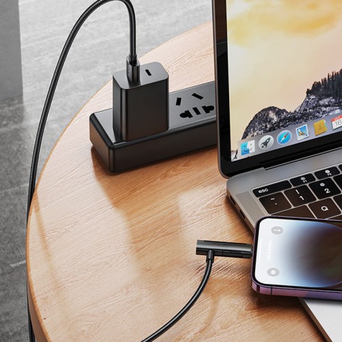 Дата кабель Hoco U135 Incredible 2in1 USB to Lightning/Type-C (1m) (Black)