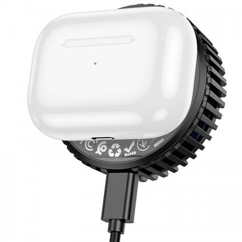 Беспроводное зарядное устройство Hoco CW57 Air-cooled 15W magnetic wireless fast charger (Black)
