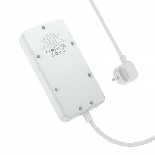 Удлинитель Hoco AC8A Storm (PD30W/1C/3A/3xSocket) (1.5m) (White)