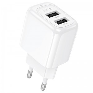 Сетевое зарядное устройство Hoco CS51A Surplus (2USB-A) (White)