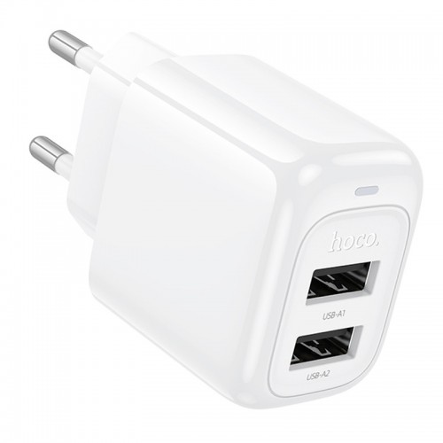 Сетевое зарядное устройство Hoco CS51A Surplus (2USB-A) (White)