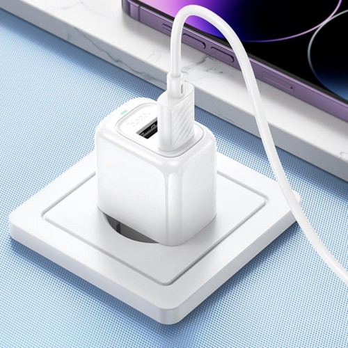 Сетевое зарядное устройство Hoco CS51A Surplus (2USB-A) (White)