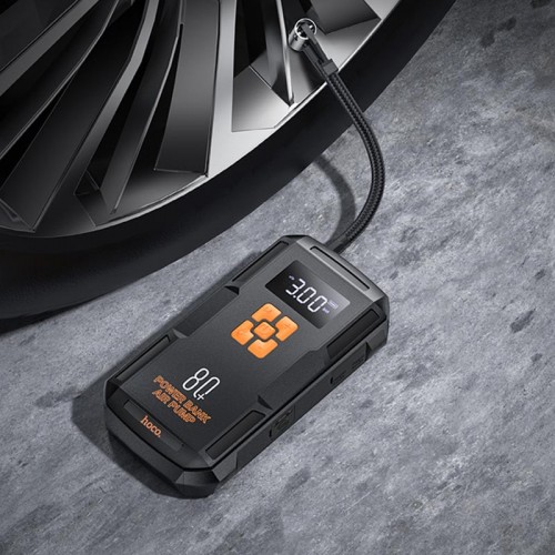 Пусковий пристрій (бустер) для автомобіля Hoco QS2 Land Jump Starter and Air Pump 8000 mAh (Black)