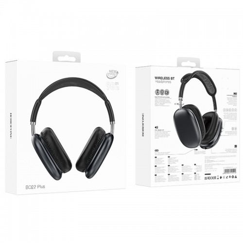 Накладные беспроводные наушники BOROFONE BO22 Plus Elegant (Deep Black)