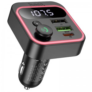 Автомобильное зарядное устройство FM модулятор Hoco E85 Tiger PD20W+QC3.0 (Black)