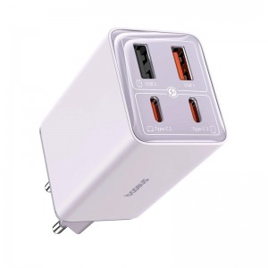 Сетевое зарядное устройство Baseus GaN6 Pro OS 2C+2U 65W + Type-C to Type-C 100W (1m) (P10162701) (Star Purple)
