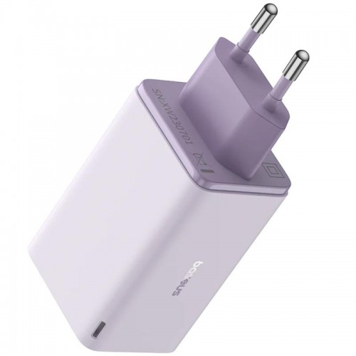 Мережевий зарядний пристрій Baseus GaN6 Pro OS 2C+2U 65W + Type-C to Type-C 100W (1m) (P10162701) (Star Purple)