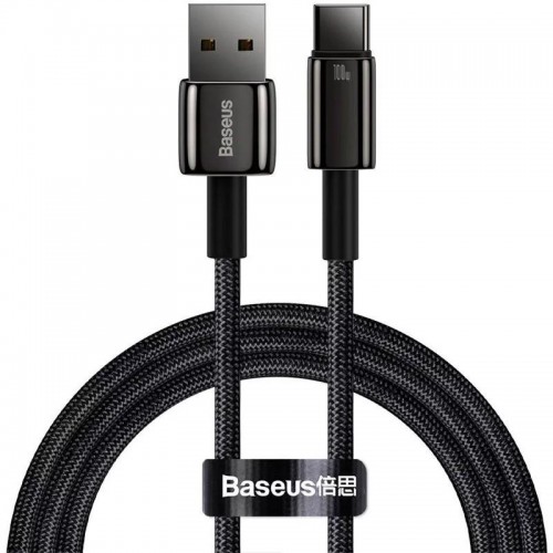 Дата кабель Baseus Tungsten Gold USB to Type-C Cable 100W (1m) (CAWJ00000) (Black)