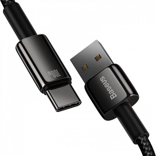 Дата кабель Baseus Tungsten Gold USB to Type-C Cable 100W (1m) (CAWJ00000) (Black)