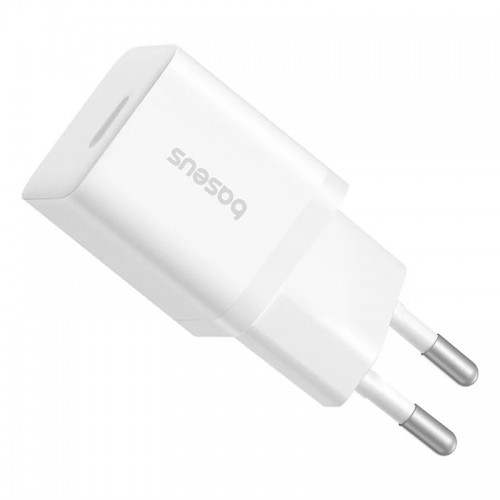 Мережевий зарядний пристрій Baseus GaN5 Fast Charger (mini) 1C 25W + Type-C to Type-C (P10110909113) (White)