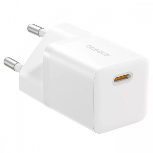 Сетевое зарядное устройство Baseus GaN5 Fast Charger (mini) 1C 20W + Type-C to Type-C (P10110900113) (White)