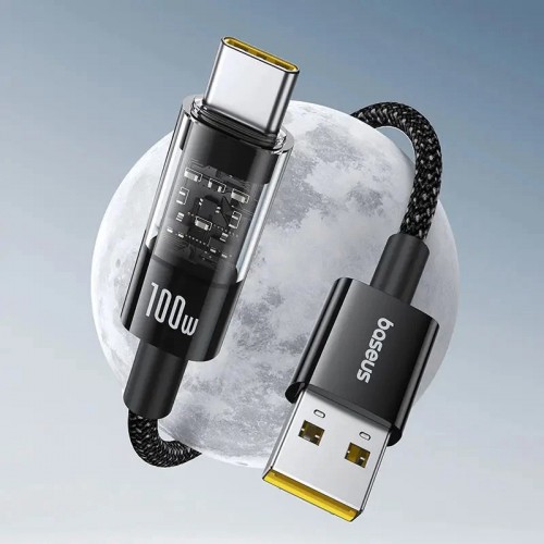 Дата кабель Baseus Gem Fast Charging USB to Type-C 100W (1m) (P10373002211) (Moon White)