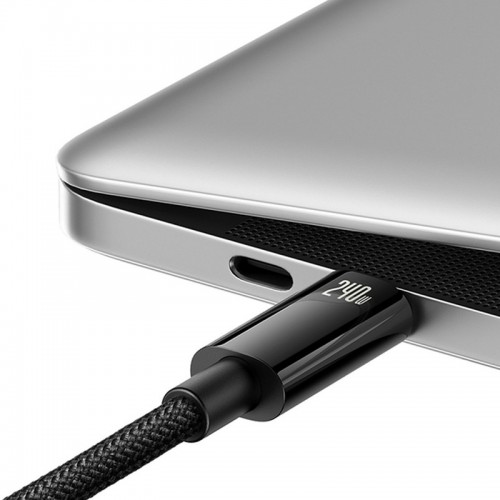 Дата кабель Baseus Tungsten Gold Type-C to Type-C Cable 240W (3m) (CAWJ040020) (Black)