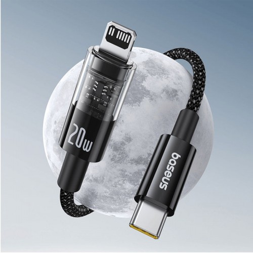 Дата кабель Baseus Gem Fast Charging Type-C to Lightning 20W (1m) (P10373001) (Cluster Black)