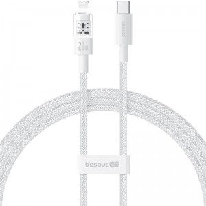 Дата кабель Baseus Gem Fast Charging Type-C to Lightning 20W (1m) (P10373001) (Moon White)
