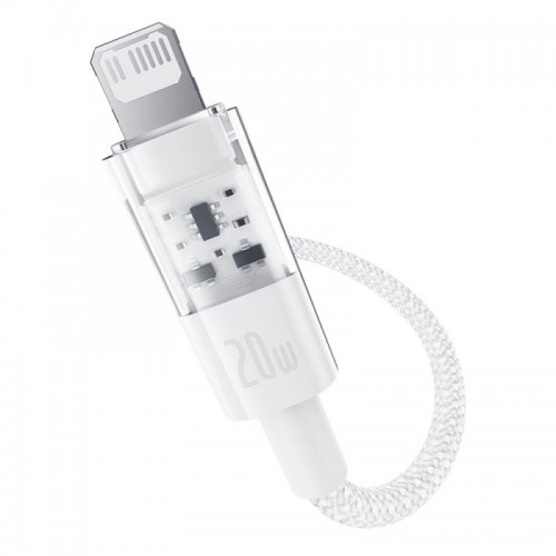 Дата кабель Baseus Gem Fast Charging Type-C to Lightning 20W (1m) (P10373001) (Moon White)
