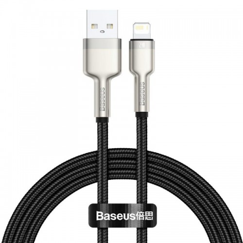 Дата кабель Baseus Cafule Series Metal USB to Lightning 2.4A (1m) (CALJK-A0) (Black)