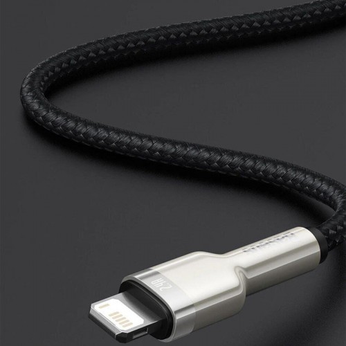 Дата кабель Baseus Cafule Series Metal USB to Lightning 2.4A (1m) (CALJK-A0) (Black)