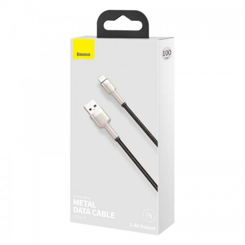 Дата кабель Baseus Cafule Series Metal USB to Lightning 2.4A (1m) (CALJK-A0) (Black)