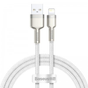 Дата кабель Baseus Cafule Series Metal USB to Lightning 2.4A (1m) (CALJK-A0) (White)